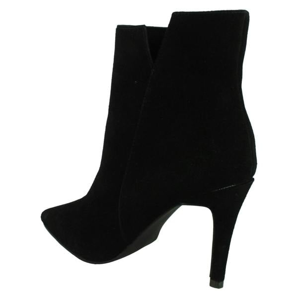 Spot On Ladies Spot On High Heel Leather Ankle Boots with Inside Zip F51212