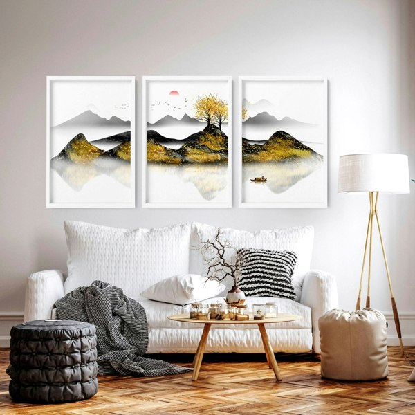 Japandi wall art | set of 3 framed wall art