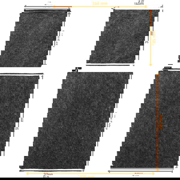 Durable Recycled Felt Laptop MacBook Bag Case Sleeve | 13" | Teal