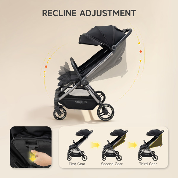 JoviKids Ayla Twin Stroller - Urban Black