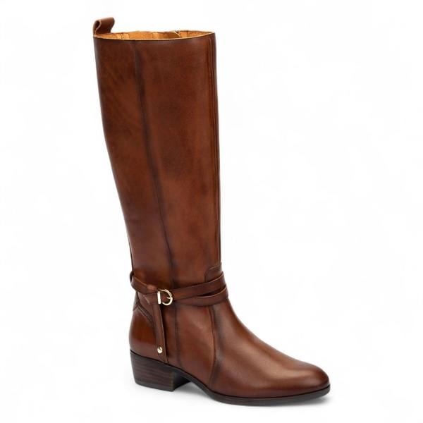 Pikolinos Women's Knee High Tall Cuero Brown Leather Boots - Daroca