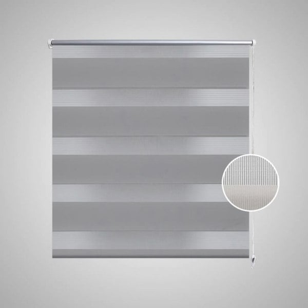 Berkfield Zebra Blind 90 x 150 cm Grey