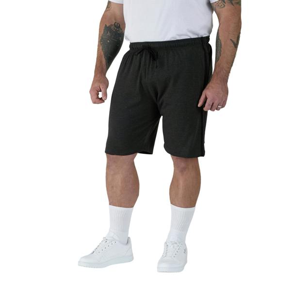 Duke Mens D555 Rayan Jersey Side Stripe Kingsize Shorts (Pack of 2) - Black/Charcoal - 