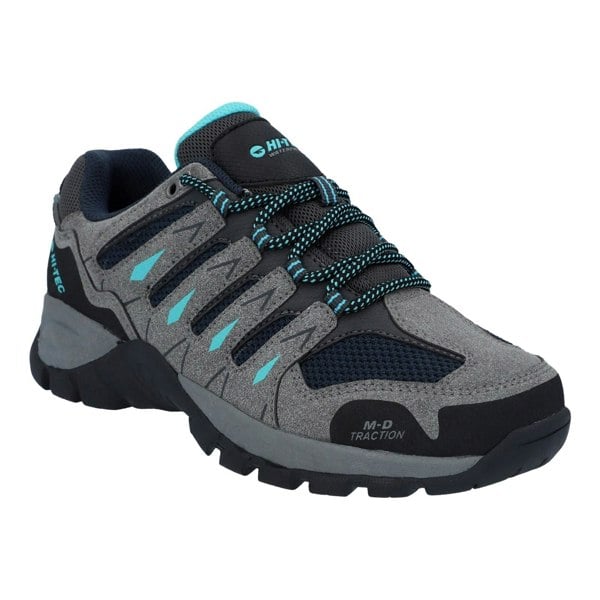 Hi-Tec Corzo Low PU Suede Women's Cool Grey/Navy Blue/Curacao Hiking Boots