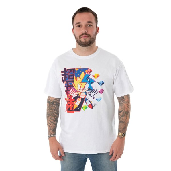 Sonic The Hedgehog Mens Diamond T-Shirt - White