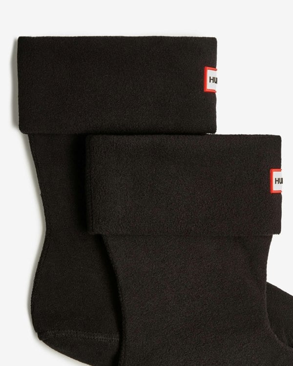 Hunter Fleece Short Boot Sock - Black
