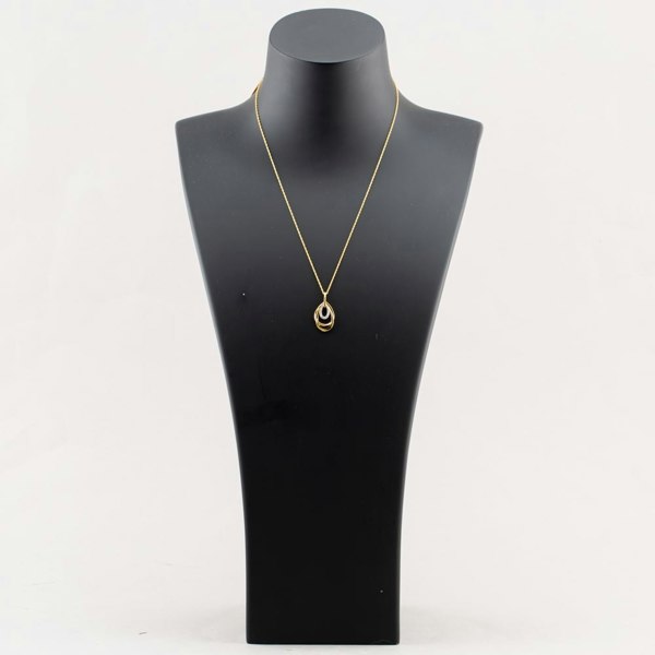 T. H. Baker Two Colour Certified 0.10ct Lab Grown Diamond Oval Pendant Necklace LGP47085