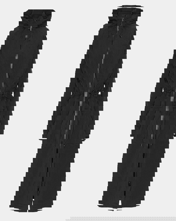 Ilse Jacobsen Thermal Womens Long Parka Raincoat - Black Beauty 002