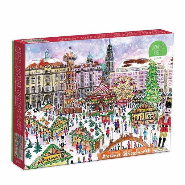 Galison, Michael Storrings Christmas Market Jigsaw, Jigsaws & Puzzles, Family, Gift