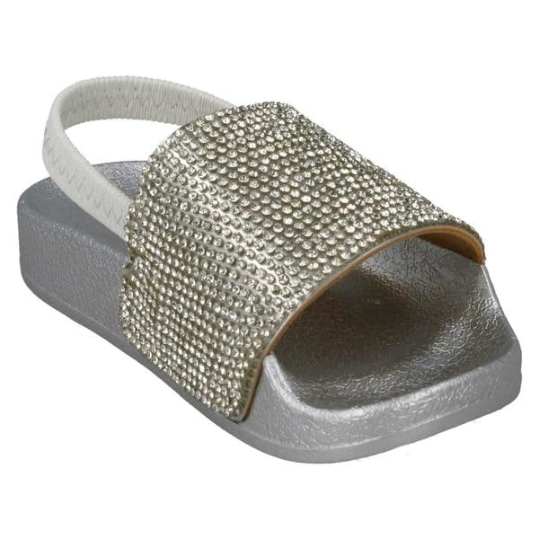 Spot On Girls Spot On Elasticated Diamante Sliders H0312