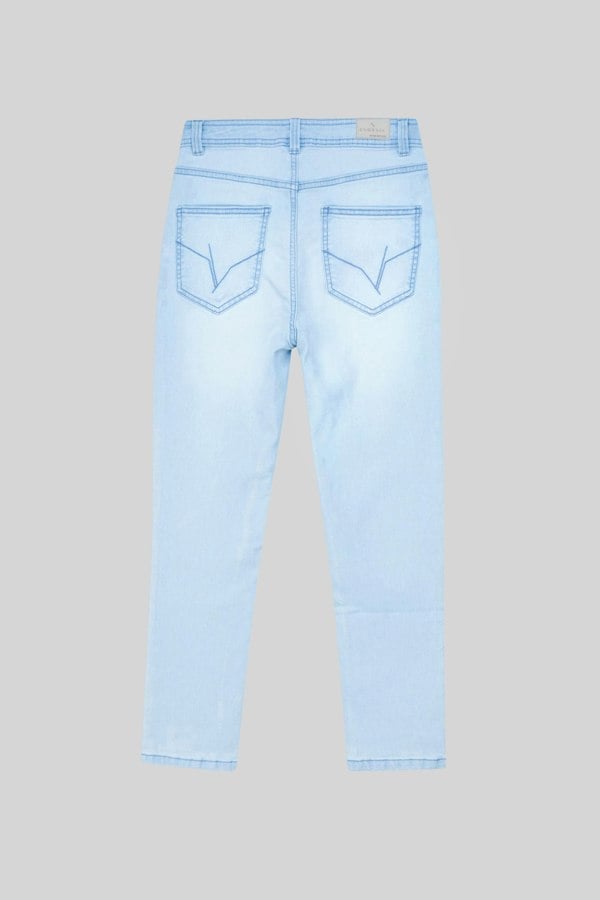 ENORSIA Mid Waist Ankle Length Jeans