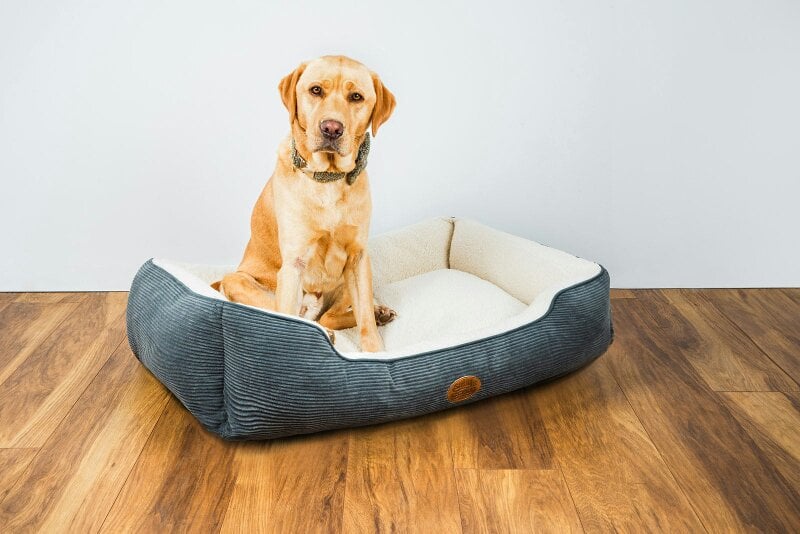 Snug and Cosy Pets Malvern Charcoal Reversible Dog Rectangle Bed - Ultimate Comfort & Style