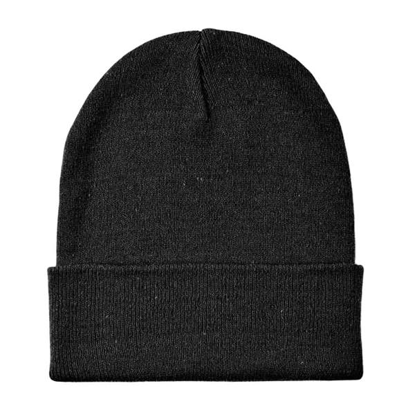 MidOcean Unisex Adult Knitted Cuffed Beanie - Black - 