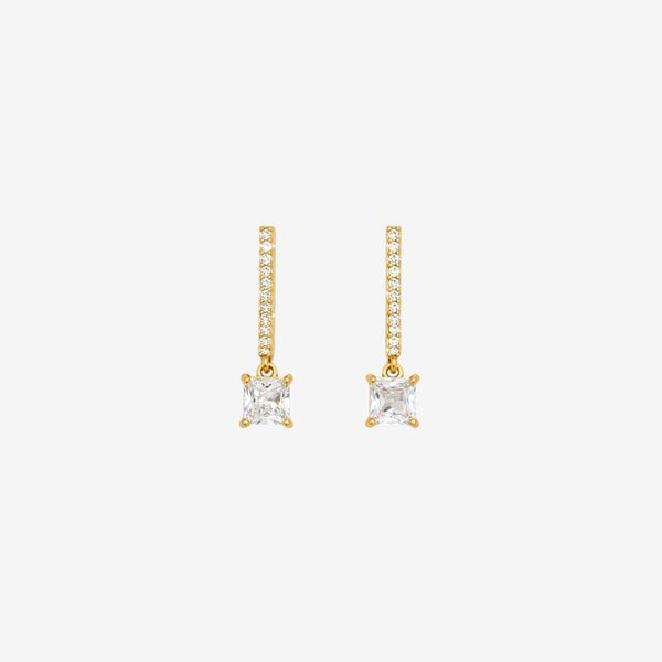 Uchi & Soto Shikaku Gold Drop Stone Earrings