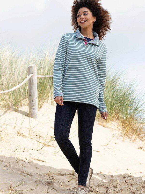 Kite Organic Weymouth Button Neck Sweatshirt
