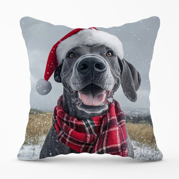 Warren Reed Christmas Great Dane Cushion