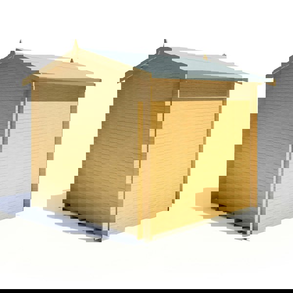 Shire Barn ale 8x8 Log Cabin 19mm interlock Cladding - Best Shed