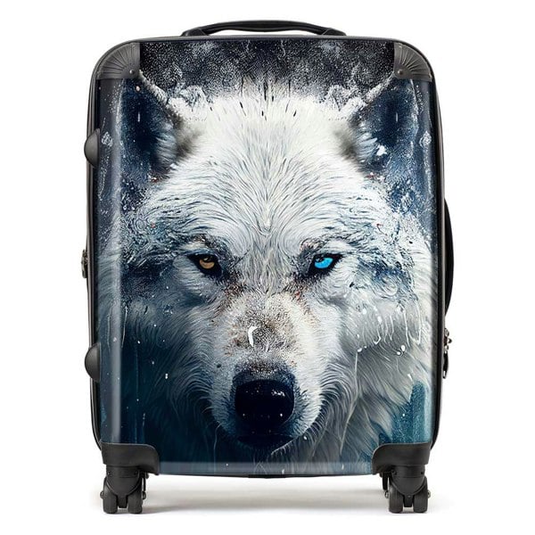 Warren Reed White Wolf Face Splashart Suitcase