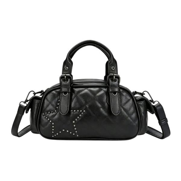 Kitise Trendy Studded Star Quilted Crossbody Shoulder Handbag