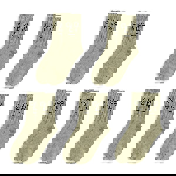 Anyfootwear 5 Pairs Green Unisex Funny Kawaii Socks 5–9