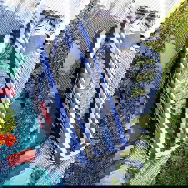 KitchenCraft 11.5 Litre Blue Stripe Holdall Style Cool Bag