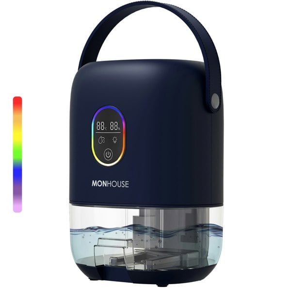 MONHOUSE  1000ml Electric Dehumidifier - Quiet Touch Screen Auto Shut Off