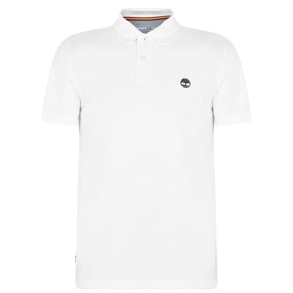 Timberland Mens Miller Short-Sleeved Polo Shirt - White - 