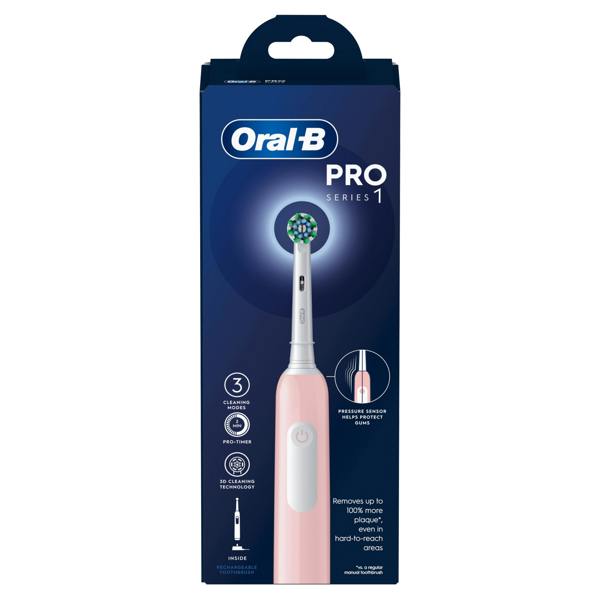 Oral-B Pro Series 1 Pink Electric Toothbrush, Designed By Braun