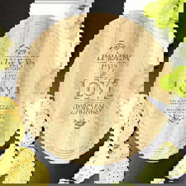 Personalised Memento Company Personalised Full of Love Large Round Chopping Board