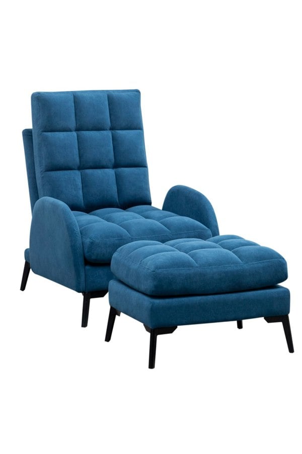 Living and Home Modern Leisure Arm Chair with Footstool