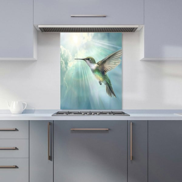 Warren Reed - Designer Hummingbird In A Beautiful Sky Kitchen Splashback