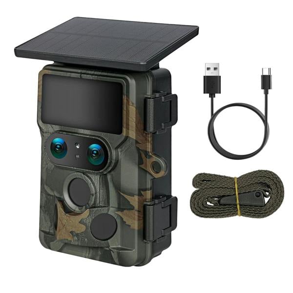 Centra Solar Trail Camera 4K Dual Lens WiFi Bluetooth Night Vision 32GB Card