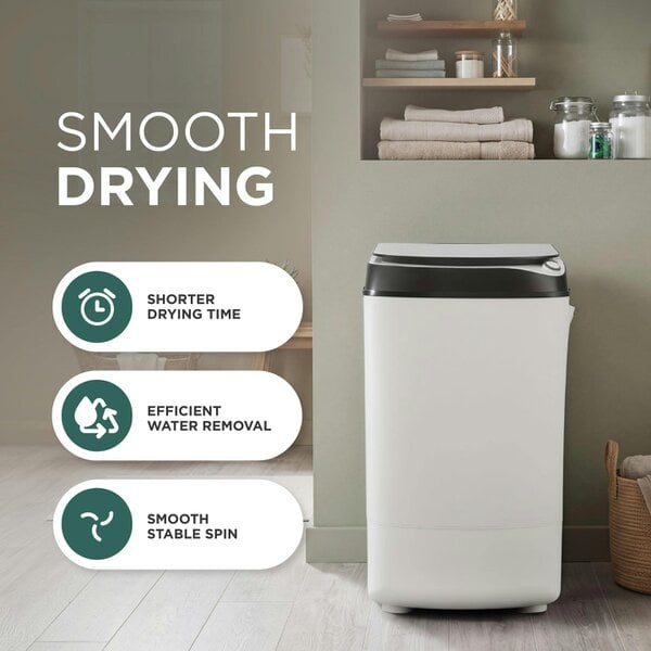 DMD Collective 9kg Spin Dryer with Stainless Steel Drum & 5-Minute Timer
