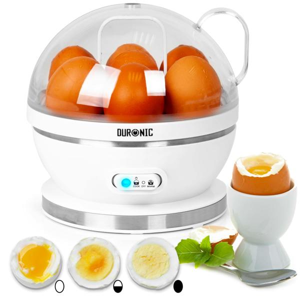 Duronic Electric Egg Boiler EB27 WE Steamer for Eggs 400W Automatic Egg Boiler Electronic Omelette Maker Poacher for 7 Soft, Medium & Hard Boiled Eggs