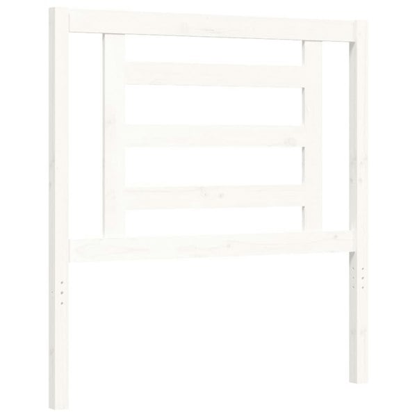 Berkfield Bed Frame with Headboard White 100x200 cm Solid Wood