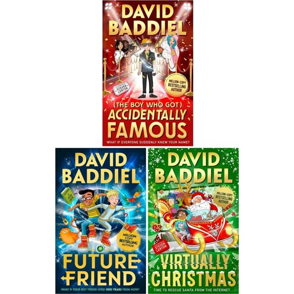 David Baddiel 3 Books Collection Set (Virtually Christmas, Accidentaly Famous, Future Friend)