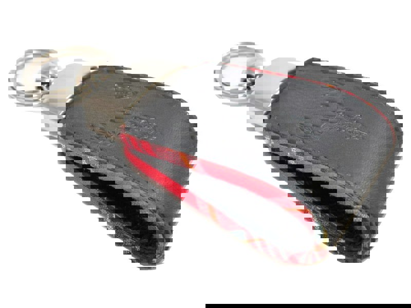 Mala Leather Highland Stag & Tartan Leather Keyring