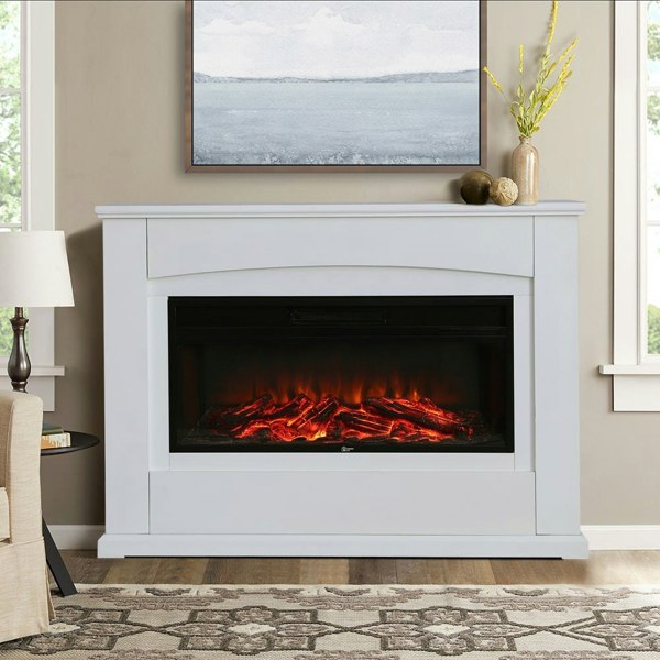 34 Inch Built In Electric Fireplace 1800W Indoor Heater Fireplaces Living and Home