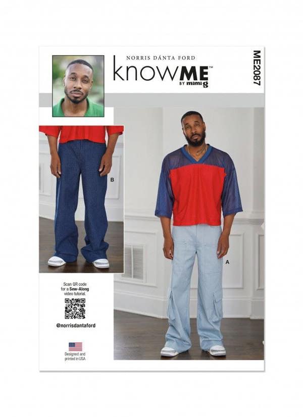 Know Me Sewing Pattern 2087, Trousers for Men, AA (34-36-38-40-42) - Intermediate