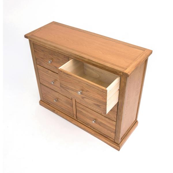 Cabinet Bits Salerno 6 Drawer Chest of Drawers Chrome Knob