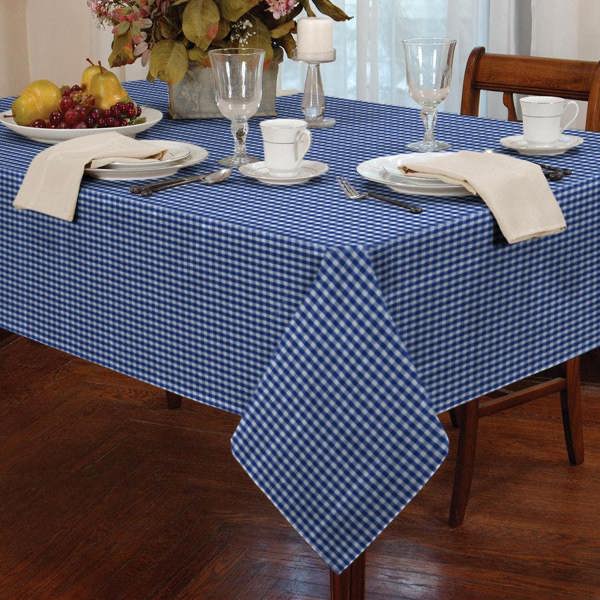 Gingham Blue 36" x 36" Tablecloth - AS (Not B&Q)