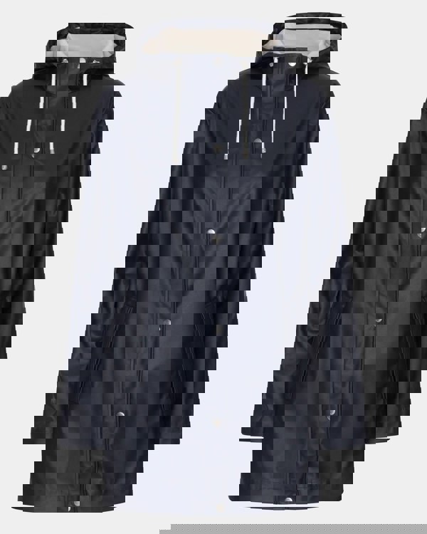 Ilse Jacobsen Rain Womens Short Rubberised Raincoat - Dark Indigo 660