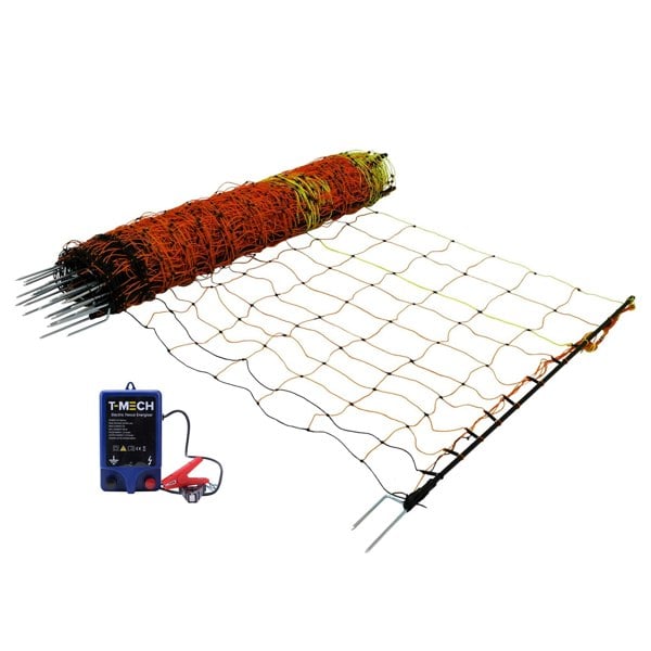 T-mech Electric Fence Energiser & Poultry Netting - 50m