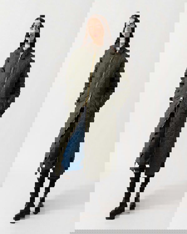 Hunter Fionn Womens Long Quilted Jacket - Kambaba