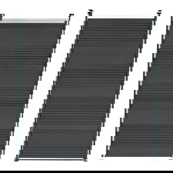 Monstershop Composite Fence Panel x 9 & LED Posts x 10 - Grey