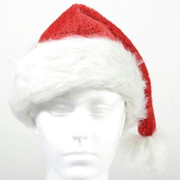 Standard Red Christmas Santa Hat with White Trim and Bobble, Free Size Felt Festive Headwear image 6