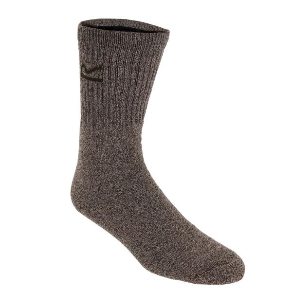Regatta Great Outdoors Mens Cotton Rich Casual Socks (Pack Of 3) - Brown Marl - 