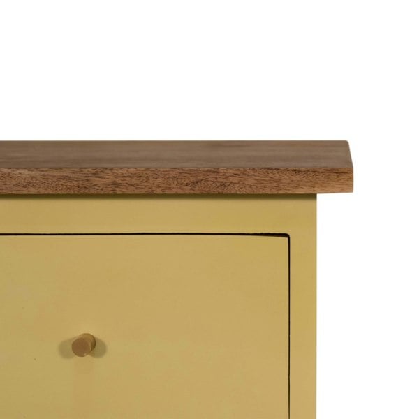 Artisan Furniture Yellow Hand Painted Bedside
