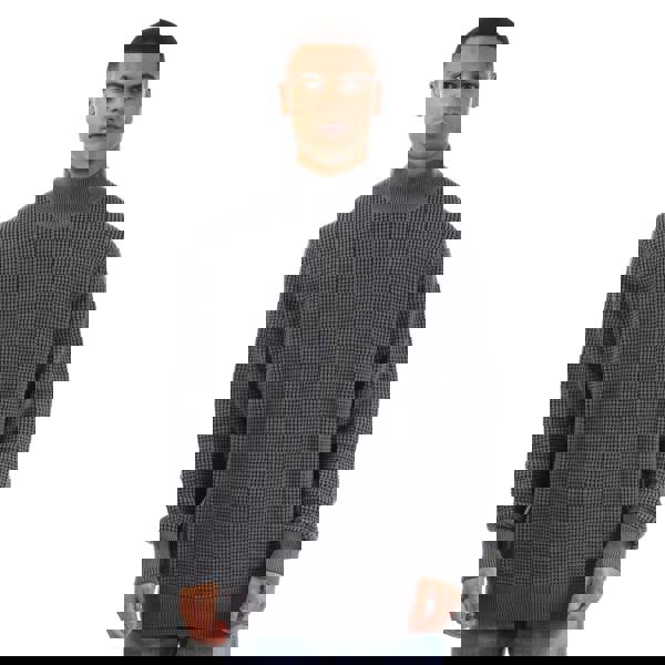 Boss Mens Maurelio High-Neck Jumper - Grey - 