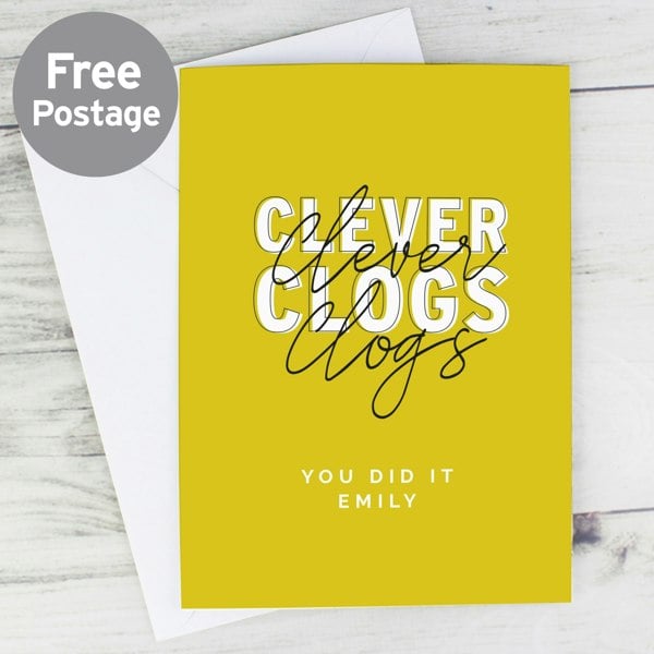 Personalised Memento Company Personalised Clever Clogs Card